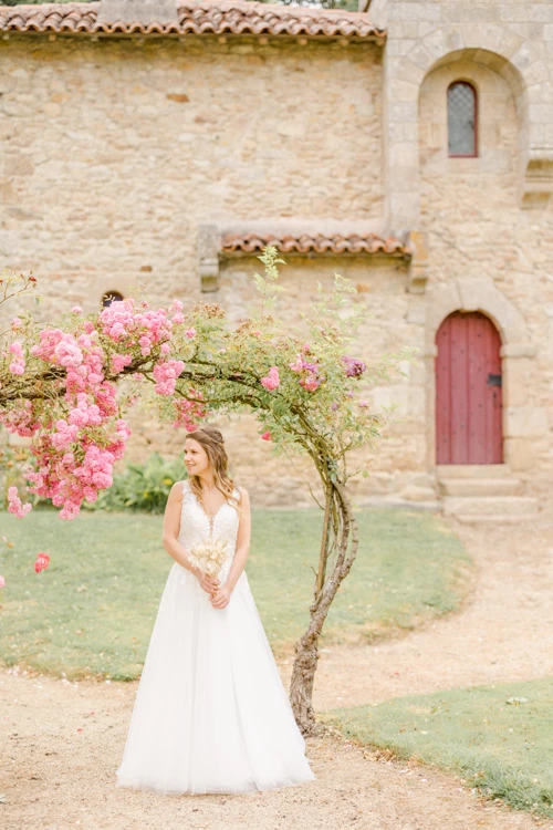 robe événement rose marron gris